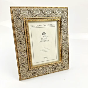 Dioni Collection Vintage verzierter geschnitzter Silber Gold Bilderrahmen 5”x7” - Bild 1 von 7