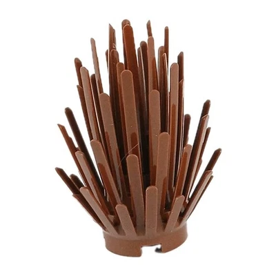 10 Pieces Lot LEGO® Reddish Brown Plant 6064 Prickly Bush 2 x 2 x 4 - Image 1 of 3