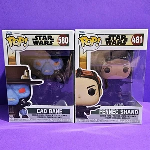 NEW Lot Of 2 STAR WARS BOOK OF BOBA FETT Funko Pops CAD BANE 580 & FENNEC SHAND  - Bild 1 von 7