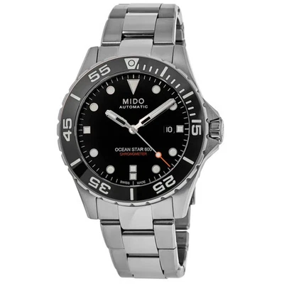 Nuevo reloj para hombre Mido Ocean Star 600 cronómetro esfera negra M026.608.11.051.00 Foto 1 de 4