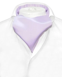 Vesuvio Napoli ASCOT Solid Lavender Light Purple Color Cravat Mens Neck Tie - Picture 1 of 2