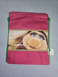 Disney Miss Piggy MUPPETS MOST WANTED Drawstring Lunch BackPack Tote Bag - Picture 1 of 4