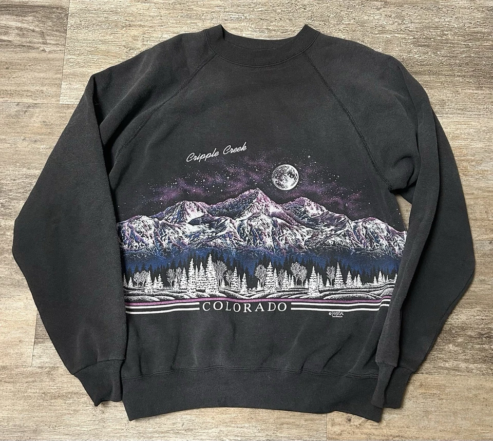 Sudadera De Colección Años 90 Cripple Creek Colorado Esquí Diseño Envolvente XL Foto 1 de 4