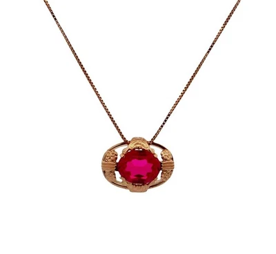 Collar de turmalina en oro rosa de 14k Foto 1 de 4