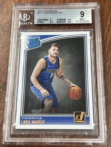 Luka Doncic 2018 Panini Donruss Rated Rookie BGS 9 #177 come nuovo Mavericks Lakers RC - Foto 1 di 2