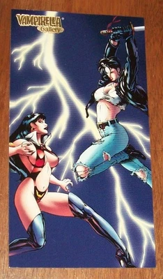1995 Topps Vampirella The Mystery Walk Gold Foil 2 1/2" x 4 1/2" Card-11 - Image 1 of 2