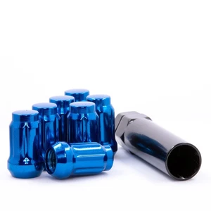 20 BLUE LUG NUTS SPLINE DRIVE 12x1.5 WHEEL NUT +1 KEY TOOL - Picture 1 of 2