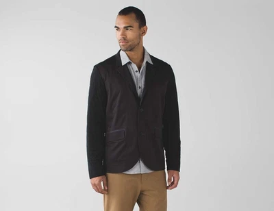 LULULEMON Black Outer Blazer Water Wind Repellent PrimaLoft Quilted Jacket LARGE - Image 1 of 4