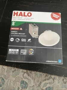 Halo LCR8 8" Canless LED Recessed Light Selectable CCT Dimmable 8000 Lumen - Picture 1 of 4