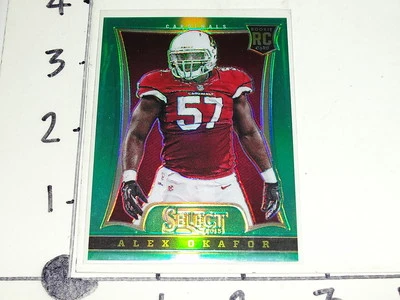 2013 SELECT PRIZM Alex OKAFOR #155 Green RC/15 ARIZONA Cardinals TEXAS Longhorns - Image 1 of 2