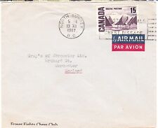 CANADA cover North Surrey, BC, 13 Dec. 1967 -  The 15¢ airmail rate to England