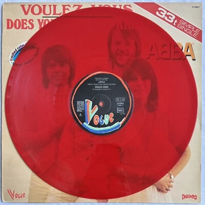 ABBA -Voulez Vous/ Does Your Mother Know- Rare French Red Vinyl 12”  (Vinyl) - Image 1 of 4