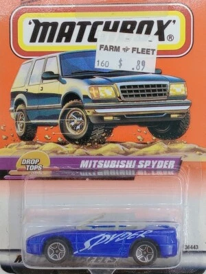 НОВЫЙ MATCHBOX ' 97 Mitsubishi Spyder автомобиля "капля топы" #49 синий и серебро 1:64 - Изображение 1 из 3