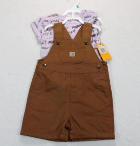 Carhartt 2 Piece Set Overall & One Piece 3 Month 3M Girls SD9829-G Brand New - Picture 1 of 6
