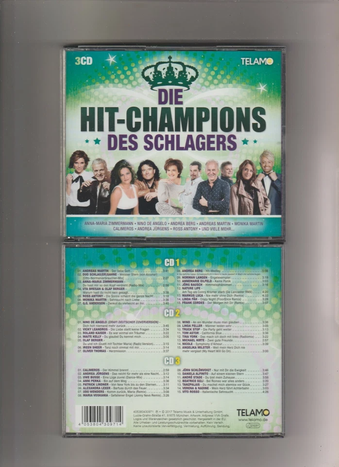 Die Hit-Champions Des Schlagers | 3 CD Box | Zustand neuwerig  - Bild 1 von 1