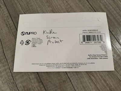 NuPro Clear Screen Protector for Amazon Fire HD 8 / 8 Plus Tablet New 1 Pack - Image 1 of 2