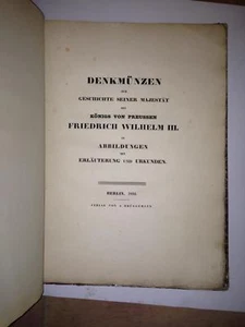 NUMISMATIQUE- MEDAILLES DE FREDERIC GUILLAUME III par BOLZENTHAL 1834 ILLUSTRE - Imagen 1 de 3