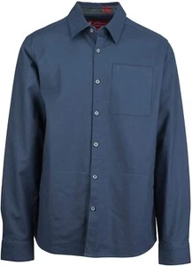 NWT John M Browning $55 RYE Long Sleeve Navy Blue Button Up Shirt L Large - Picture 1 of 6