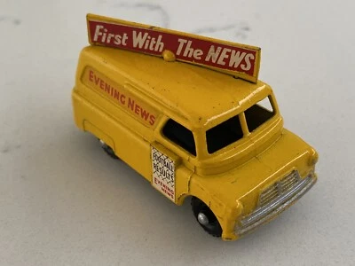 MATCHBOX LESNEY 42a ' EVENING NEWS ' VAN, BLACK PLASTIC WHEELS, BPW - Image 1 of 4