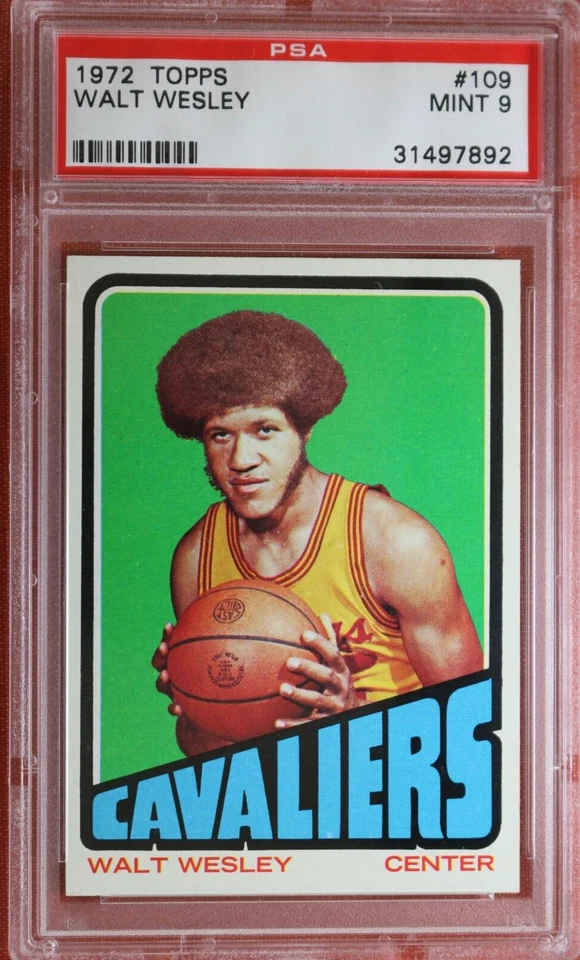 1972 Topps basketball card WALT WESLEY #109 PSA 9 MINT (INCREDIBLY RARE CARD) - Image 1 of 2