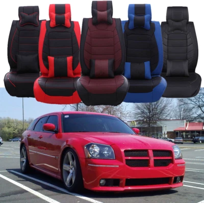 For Dodge Avenger Front&Rear Car Seat Covers 2/5-Seats Cushion PU Leather - Image 1 of 4