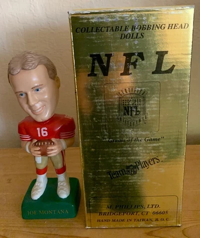 Sam Bobblehead #338 Joe Montana San Francisco 49ers Red Jersey Local Pick Up Cover