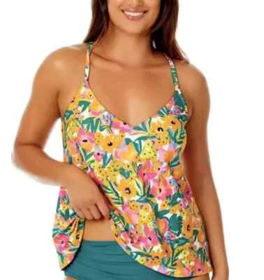 Anne Cole 限量版三角背心全新带标签大号阳光花卉文胸杯 — 第 1/4 张图片