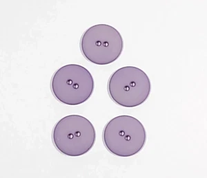 Purple Lavender 7/8-Inch Buttons Matte Finish Plastic 2-Hole 22mm - Lot of 5 - Picture 1 of 4