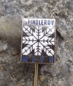 Spindlermühle Riesengebirge Nationalpark Schneeflocke Pin Anstecker - Bild 1 von 2