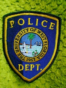 K8 1 X SEW ON CLOTH PATCH APPROX 10 CM UNIVERSITY OF WEST FLORIDA 1967 - Picture 1 of 1