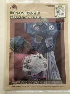 Sealed Vintage 1996 Plaid HEARTS DESIGN 57346 Iron On Transfers 8 Designs - Picture 1 of 3
