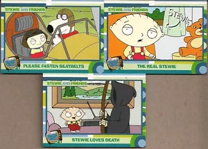 FAMILY GUY 2 INKWORKS COMPLETE 3 CARD STEWIE & FRIENDS BOX TOPPER SET #BL1-BL3 - Picture 1 of 1