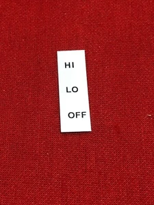 FORD FAIRMONT HEATER CONTROL PANEL DECAL HI LO OFF XT GT SILVER - Picture 1 of 1
