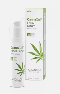 Andalou CannaCell Facial Serum 1 fl. oz. Hemp Stem Cells Hemp Seed Oil THC Free - Picture 1 of 3