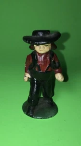 Antique Cast Iron Amish Son 3” Figures Brother Kid Red Shirt Very Nice - Picture 1 of 2