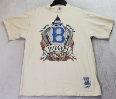 MLB Brooklyn Dodgers Starter Baseball Shirt Unisex Size XL Cream Single Stitch - Image 1 of 4