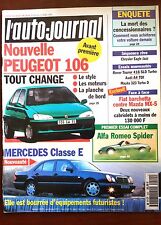 Auto journal du 04/1995; Peugeot 106/ Fiat Barchetta contre Mazda MX-5/ Spider R