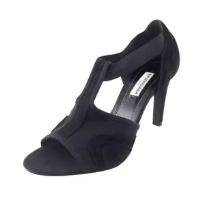 Balenciaga decolte con tacco in pelle nera stiletto 41,5 US 10,5 punta aperta - Foto 1 di 8