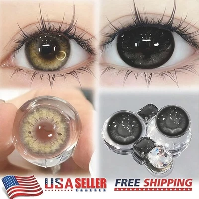 5 Color 2-Piece Contact Lenses/ Contact Lens Travel Kit Cute Contact Case Holder - Image 1 of 4