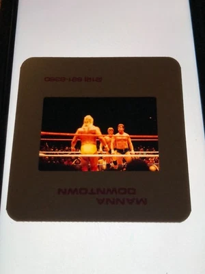 RARO MTV WWF War to Settle the Score (1985) diapositiva de 35 mm inédita WWE Wrestling Foto 1 de 2