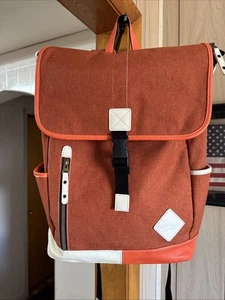 Harvest Label Connect Osaka Japan ORANGE Funky Flaptop Backpack - Picture 1 of 13