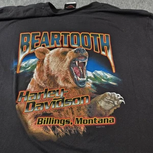 Harley-Davidson Camicia Uomo 3XL Nero Orso Dorso Orso Billings Montana 2017 Rivenditore - Foto 1 di 10