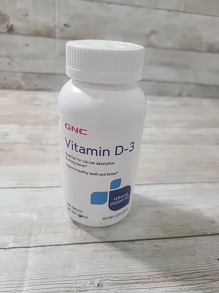 GNC Vitamin D-3 5000 IU 125 Mcg 180 Tablets