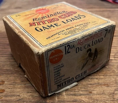 REMINGTON NITRO CLUB CARGA DE JUEGO “CARGA DE PATO” 12 GA 2 PC Escopeta Shell Caja - VACÍA Foto 1 de 4