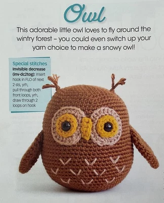 Crochet Pattern Little Owl Amigurumi Toy  - Image 1 of 2