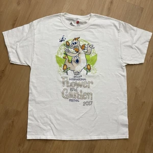 Camiseta Blanca Disney EPCOT Festival Internacional de Flores y Jardines 2017 Talla L - Imagen 1 de 8