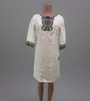 Nuevo Vestido Donna Morgan Mujer Talla 8 Vaina Bordado Crochet Manga Corta Foto 1 de 4