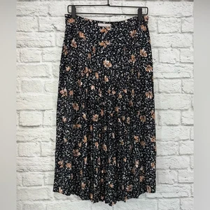 Chelsea28 Floral Midi Skirt Pleated Fall Medium - Picture 1 of 12