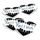 4x Heart Vinyl Stickers Tallinn Capital City Estonia #59991