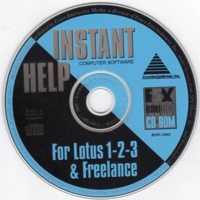 Instant Help! Lotus 1-2-3 & Freelance (PC-CD, 1995) Windows - NEW CD in SLEEVE - Image 1 of 3